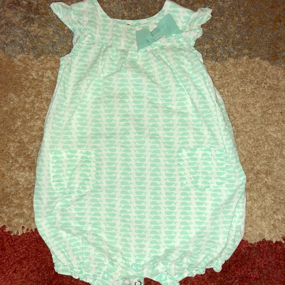 Carters 9 month mint green romper